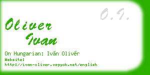 oliver ivan business card